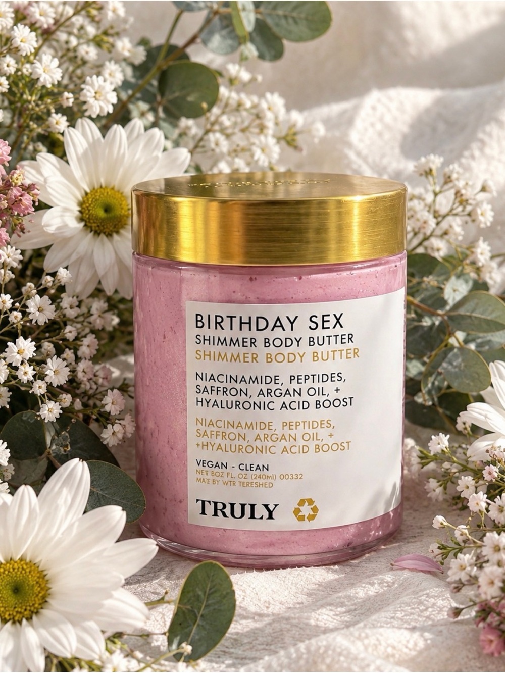 TRULY Birthday Sex Shimmer Body Butter — Pink & Gold
